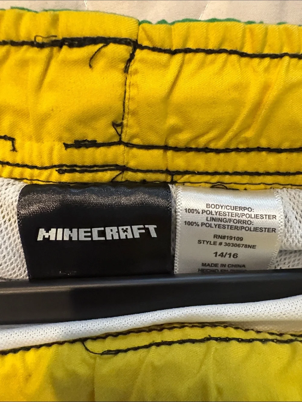 Boys Minecraft Creeper Swim Trunks